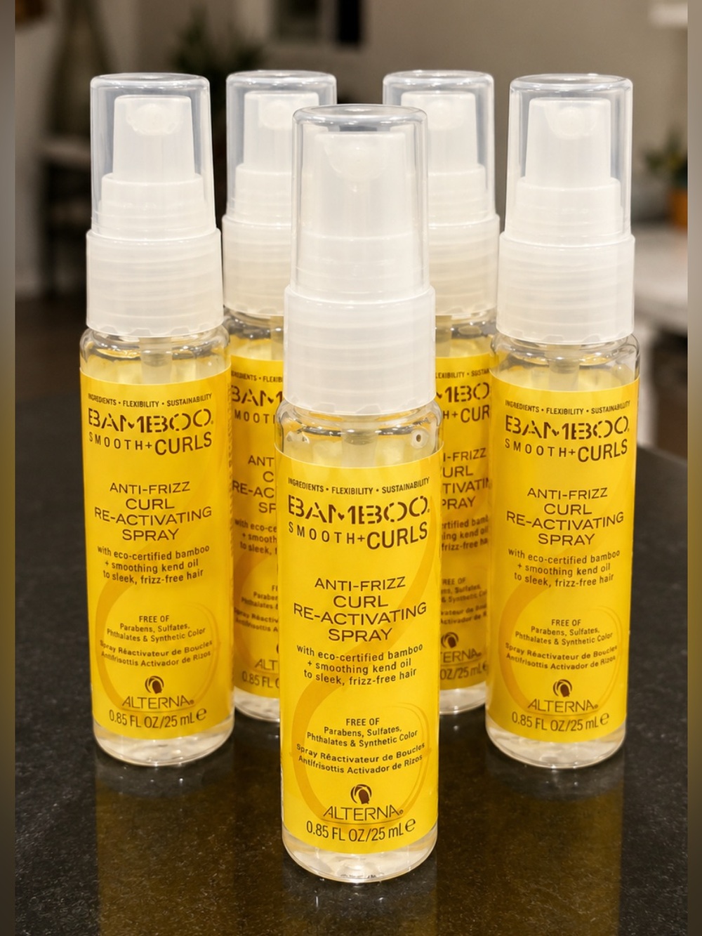 Case 50 Alterna Bamboo Smooth Curls Anti-Frizz Curl Re-Activating Spray - Yellow